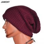 Crochet Beanies For Men Casual Chic Mens Loose Beanie Black Hat Caps New Winter Women Mens