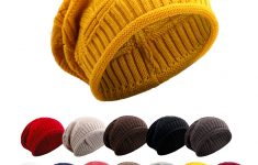 Crochet Beanies For Men Warm Women Winter Caps Soft Wool Knitted Hat Oversized Slouchy