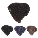 Crochet Beanies For Men Winter Hat Casual Unsex Knitted Hats For Men Baggy Beanie Hat