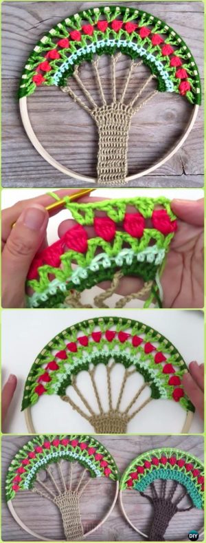 Crochet Dreamcatchers Crochet Dream Catcher Suncatcher Free Patterns