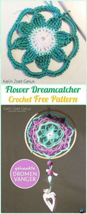 Crochet Dreamcatchers Diy Dream Catcher Crochet Dream Catcher Suncatcher Free Patterns