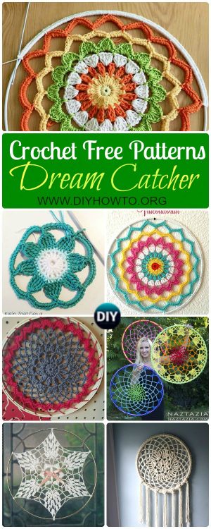 Crochet Dreamcatchers How To Make Crochet Dream Catcher Suncatcher Free Patterns