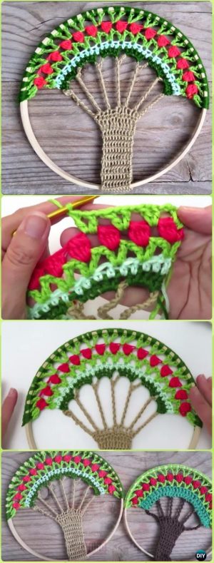 Crochet Dreamcatchers How To Make Crochet Dream Catcher Suncatcher Free Patterns