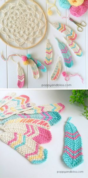 Crochet Dreamcatchers Patterns Tunisian Feathers Free Pattern Pinterest Free Crochet Feathers