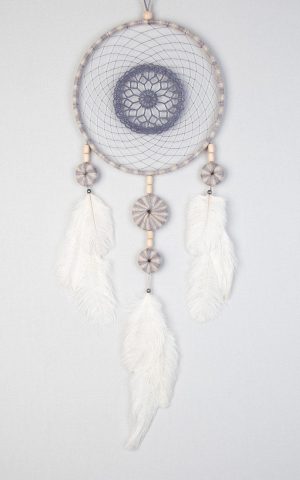 Crochet Dreamcatchers & Wall Hangings Beige Gray Blue Dream Catcher Crochet Doily Dreamcatcher Large