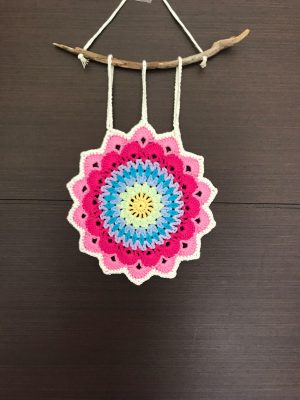 Crochet Dreamcatchers & Wall Hangings Crochet Mandala Wall Hanging Shab Chic Boho Decor Mandala