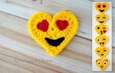 Crochet Emoji Amigurumi Crochet Emoji Heart Eyes Free Crochet Pattern Valentines Crochet