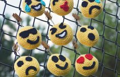 Crochet Emoji Amigurumi Crochet Emoji Keychain Pattern Release Green Fox Farms Designs