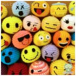 Crochet Emoji Amigurumi Souvenir Emoji Emoticon Keychain Llavero Amigurumi Crochet