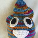Crochet Emoji Hat Bright Unicorn Poop Emoji Large Adult Crocheted Hat Ready To Ship