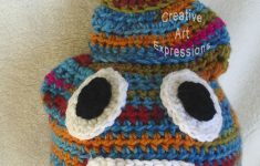 Crochet Emoji Hat Bright Unicorn Poop Emoji Large Adult Crocheted Hat Ready To Ship