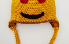 Crochet Emoji Hat Crochet Emoji Hat Emoji Heart Eyes Beanie Handmade Hat Etsy