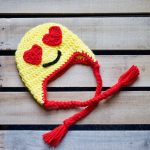 Crochet Emoji Hat Crochet Emoji Hat Heart Eye Emoji Hat Newborn Adult Hat Etsy
