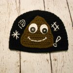 Crochet Emoji Hat Crochet Poop Emoji Hat Black And Brown Newborn To Adult Etsy