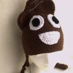 Crochet Emoji Hat Ready To Ship Brown Poop Emoji Inspired Adult Teen Crocheted Hat