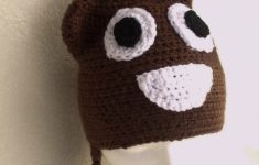 Crochet Emoji Hat Ready To Ship Brown Poop Emoji Inspired Adult Teen Crocheted Hat