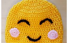 Crochet Emoji Hat Smile Emoji Handmade Crochet Knit Beanie Hat From Newborn To Etsy