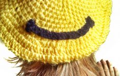 Crochet Emoji Hat Smiley Face Hat Emoji Beret Yellow Smile Beanie Happy Face Hat