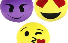 Crochet Emoji Pillow Emoji Expressions 3 Piece Emoji Pillow Set Walmart