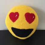 Crochet Emoji Pillow Emoji Heart Eyes Pillow Free Kimberly Renee Poole