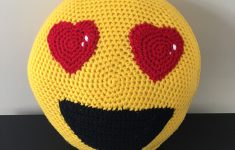 Crochet Emoji Pillow Emoji Heart Eyes Pillow Free Kimberly Renee Poole