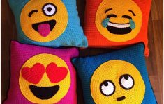 Crochet Emoji Pillow Exemplify Your Unique Personality With A Popping Crochet Emoji