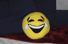 Crochet Emoji Pillow Laugh Till You Cry Emoji Pillow Crochet Pattern