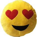 Crochet Emoji Pillow Smily Face With 2 Heart Eyes Emoji Cushion Walmart