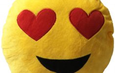 Crochet Emoji Pillow Smily Face With 2 Heart Eyes Emoji Cushion Walmart