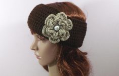 Crochet Headband Ear Warmer Flower Crochet Headband Head Wrap Brown Ear Viknicrochet On