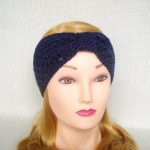 Crochet Headband Ear Warmer Navy Turban Headband Crochet Headband Ear Warmer Womens Etsy