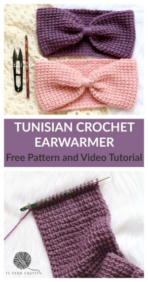 Crochet Headwrap Free Pattern Make The Simple Tunisian Earwarmer Free Pattern And Video Tutorial