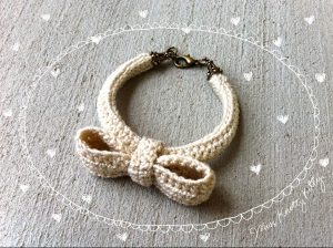 Crochet Icord Bracelet Crochet Bow Bracelet Crocheting Pinterest Crochet Bracelets