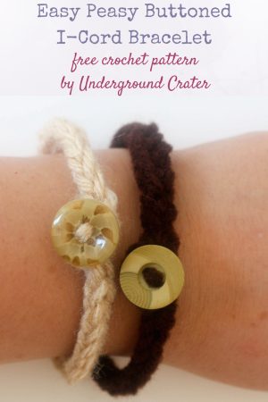 Crochet Icord Bracelet Free Crochet Pattern Easy Peasy Buttoned I Cord Bracelet