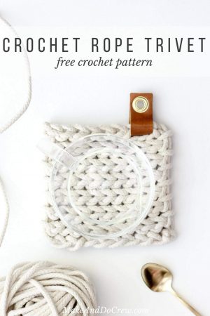 Crochet Icord Pattern Free Clothesline Trivet Free Modern Crochet Pattern Using Rope