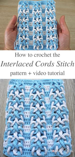 Crochet Icord Pattern Free Interlaced Cords Stitch Crochet Pattern Video Crochetbeja