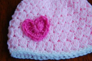 Crochet Infant Hat Patterns Free Girls Crochet Hat Pattern With Heart