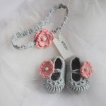 Crochet Infant Headband Hand Crochet Ba Shoes With Headband Attic Notonthehighstreet