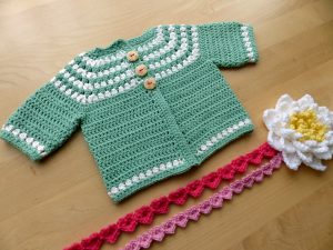 Crochet Infant Sweater Cluster Yoke Ba Cardigan Make My Day Creative