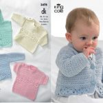 Crochet Infant Sweater King Cole Dk Ba Cardigan Hooded Gilet Sweaters Crochet Pattern 3478