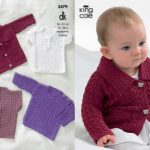 Crochet Infant Sweater King Cole Dk Ba Cardigan Sweaters And Waistcoat Crochet Pattern 3479
