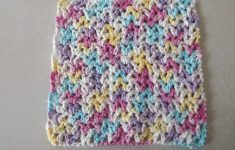 Crochet Kitchen Patterns Free V Stitch Dishcloth Pattern