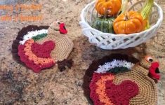 Crochet Kitchen Towel Toppers Crochet Turkey Hotpad Potholder And Kitchen Towel Topper Diy Tutorial