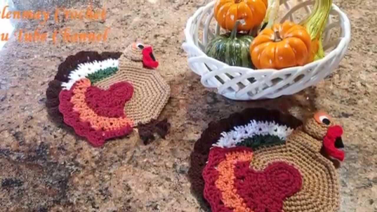 Crochet Kitchen Towel Toppers Crochet Turkey Hotpad Potholder And Kitchen Towel Topper Diy Tutorial