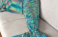 Crochet Mermaid Tail Pattern Fashion Crochet Knitted Super Soft Mermaid Tail Shape Blanket For