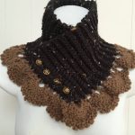 Crochet Neckwarmer For Men Lacy Crochet Neck Warmer In Black Brown Scarf Alternative