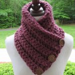 Crochet Neckwarmer With Buttons Chunky Cowl Boston Harbor Scarf Crochet Scarf Button Cowl Neck