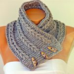 Crochet Neckwarmer With Buttons Crochet Neckwarmer Scarf Knited Scarf Woman Scarf Gift Crochet