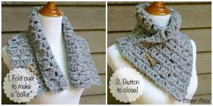 Crochet Neckwarmer With Buttons Fiber Flux Free Crochet Patternmargaret Button Cowl