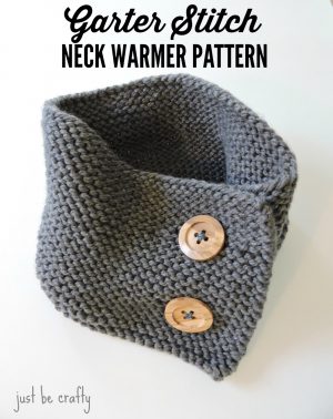 Crochet Neckwarmer With Buttons Garter Stitch Button Up Neck Warmer Just Be Crafty